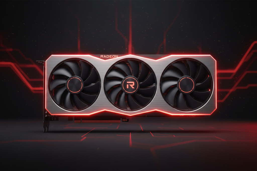 AMD Radeon RX 7900 XTX GPU showing the flagship AMD GPUs design AMD Radeon RX 7900 XTX GPU showing the flagship AMD GPUs design