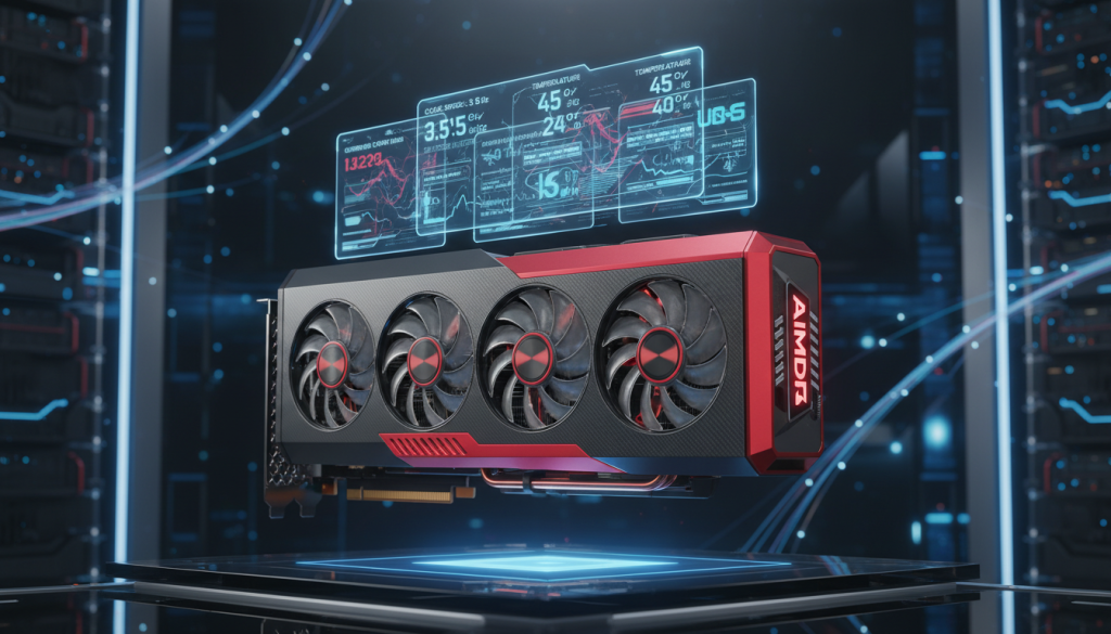 Futuristic concept rendering of next-generation AMD GPUs technology Futuristic concept rendering of next-generation AMD GPUs technology