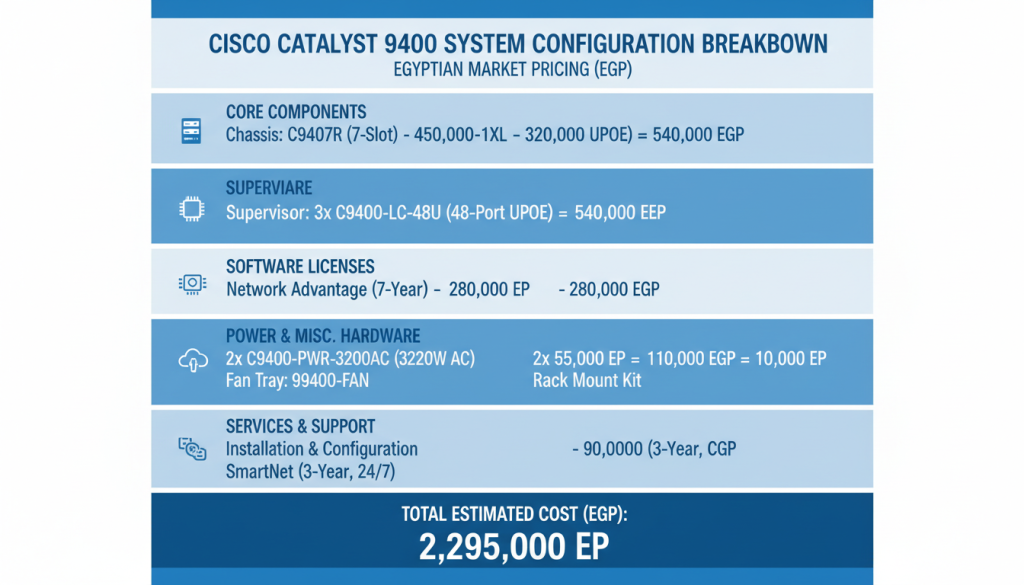 Cisco Catalyst 9400 complete system configuration pricing example