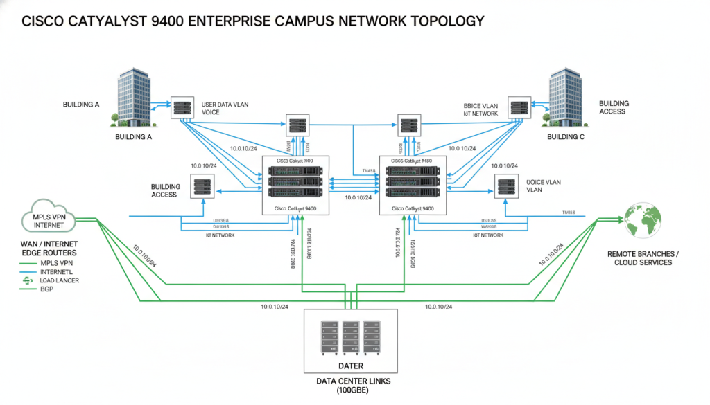 Cisco Catalyst 9400 deployment scenarios in enterprise campus network