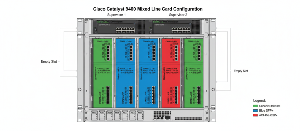 Cisco Catalyst 9400 mixed line card configuration example