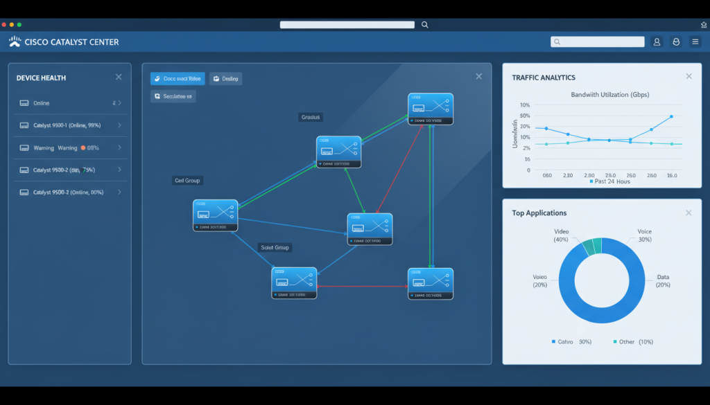 Cisco Catalyst 9500 switch management interface dashboard Cisco Catalyst 9500 switch management interface dashboard